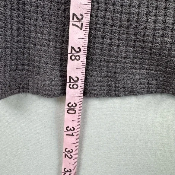 Others Fallen Top Womens Medium Shirt Hooded Textured Asymmetrical Hem Gray - Picture 7 of 10